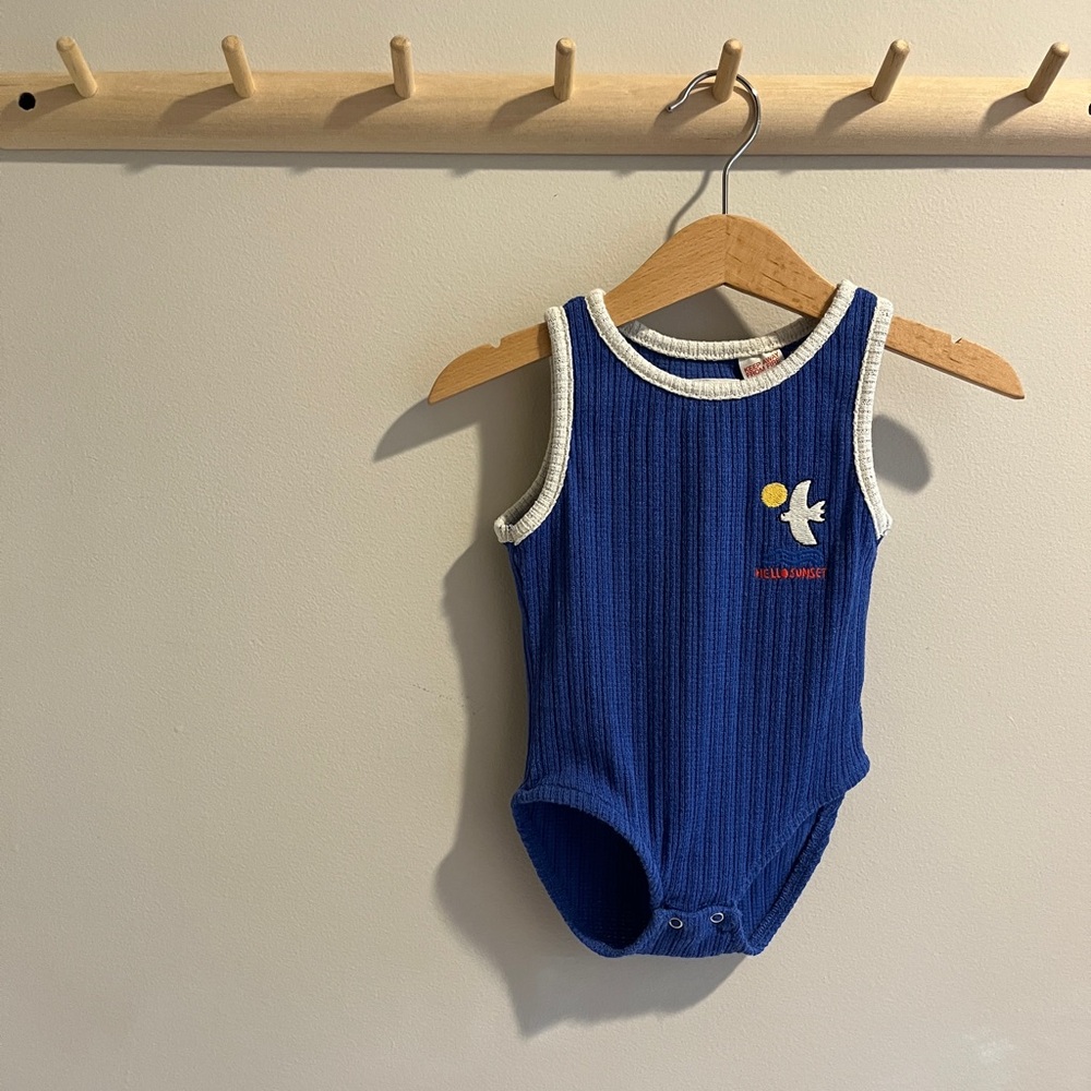 ZARA | Blue Ribbed Kids Bodysuit | 3T